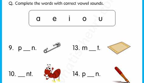 long vowel a worksheet kindergarten