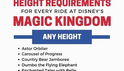magic kingdom height chart