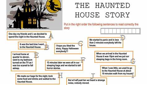 haunted house worksheets