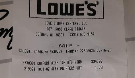 Printable Fake Lowes Receipt - Customize and Print