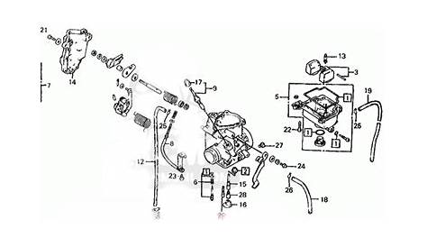 honda 350x carb fuel circuit diagram