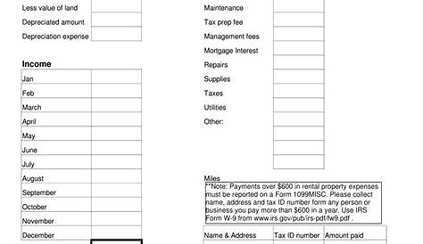Spreadsheet for Rental Property Form - Fill Out and Sign Printable PDF