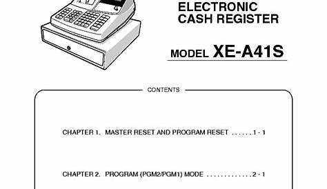 SHARP XE-A41S PROGRAMMING MANUAL Service Manual download, schematics