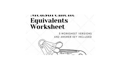 Kitchen Math Measuring Up Worksheet Answers | Math Worksheets Grade 7