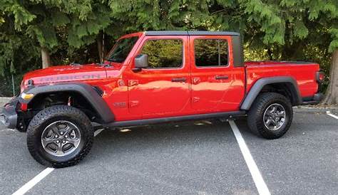 red gladiator jeep