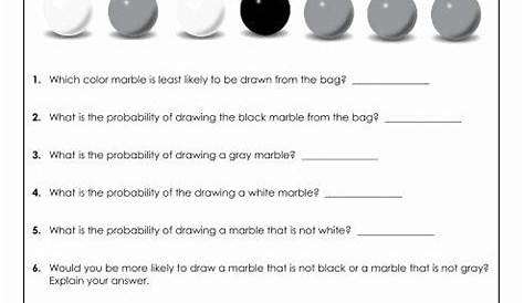 simple probability worksheets with answers
