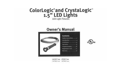 Hayward 320 LED Light | Manualzz