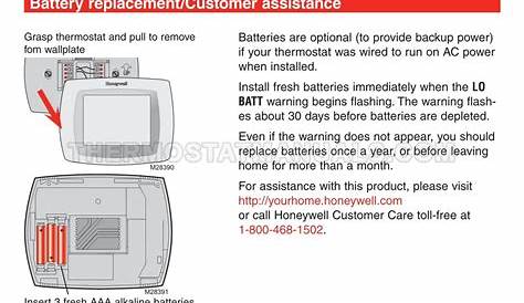 honeywell thermostat manual rth8500