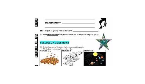 Bill Nye the Science Guy : GRAVITY (forces & motion video worksheet)