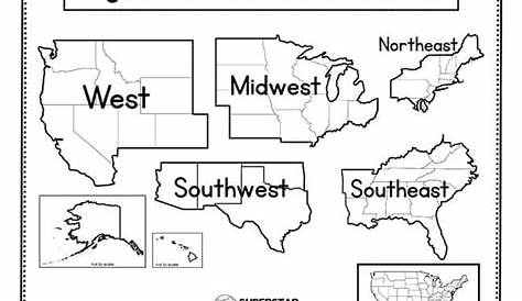 united states map worksheet 5th grade
