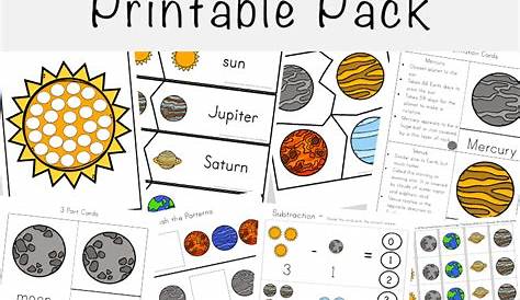 solar system printables pdf free