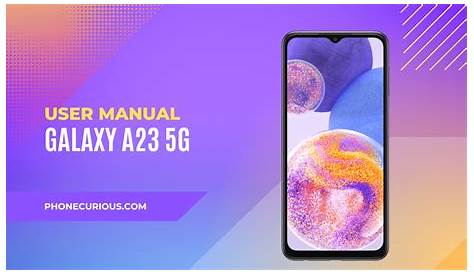 Samsung Galaxy A23 5G User Manual - PhoneCurious