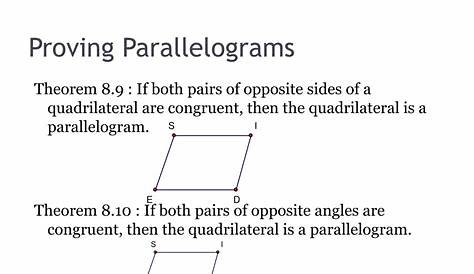 PPT - Tests for Parallelograms PowerPoint Presentation, free download