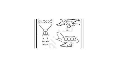 Air Transport Coloring Worksheet - EnglishBix