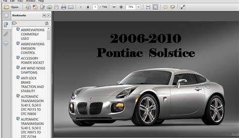pontiac solstice repair manual