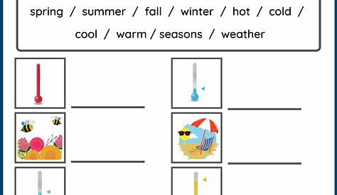 seasons kindergarten worksheet