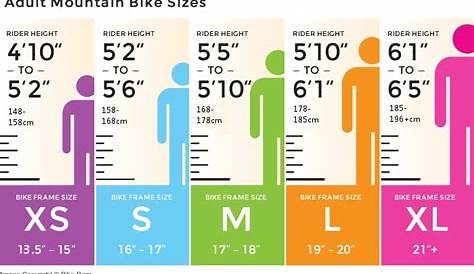 women bike size chart