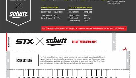 xenith pads size chart