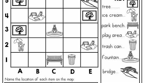 map worksheet for 2nd grade