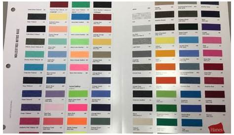 fruit of the loom color chart