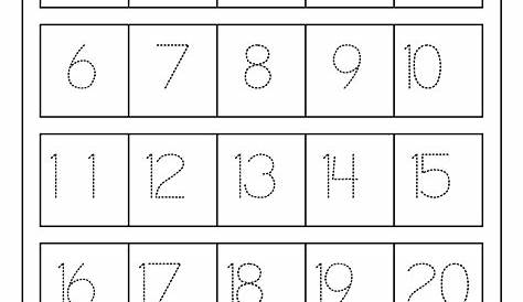 Writing Numbers 1 20 Printable Worksheets - Printable Worksheets