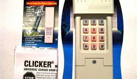 clicker garage door keypad instruction manual