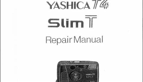 Product Details | Yashica T4 and Slim T Service Manual | Yashica