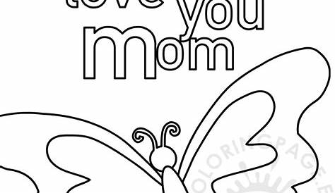I love you mom coloring page | Coloring Page