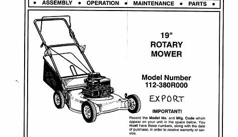 Bolens Lawn Mower 112-380R000 User Guide | ManualsOnline.com