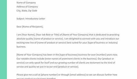 34 Free Business Introduction Letters (PDF & MS Word) ᐅ TemplateLab
