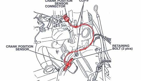 Where is the crankshaft sensor located on a 2003 Town and Country with