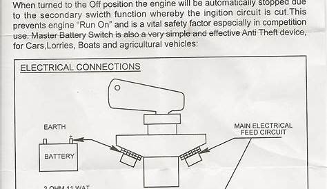 wiring diagram battery kill switch install