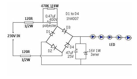 230v led driver circuit diagram