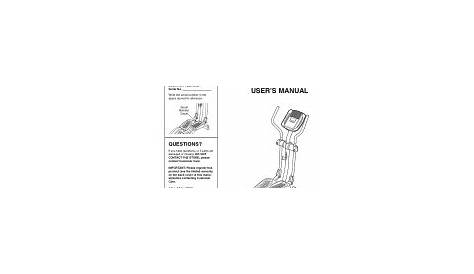 proform 390 e elliptical manual