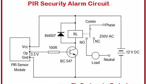 pir sensor circuit diagram pdf