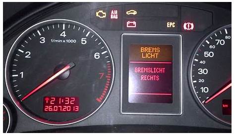 Audi A4 1.6 tail light error / rear light error - YouTube