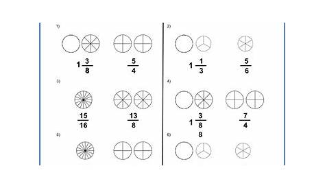 mixed fraction practice worksheet
