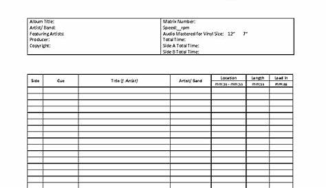 Production Sheet Template - PDFSimpli