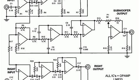 Subwoofer Filter Circuit - ElectroSchematics.com