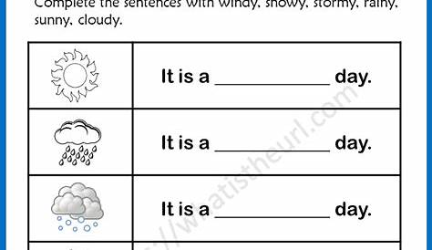 Weather Worksheets for 2nd Grade - Your Home Teacher