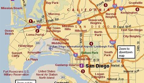 maps of dallas: San Diego Map