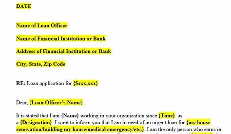 16 Free Loan Application Letter Samples | Writing Guide (+Template)