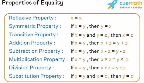 properties of equality worksheets