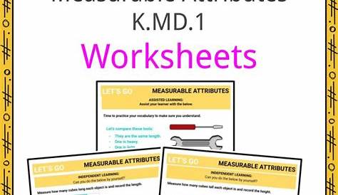 Measurable Attributes Kindergarten Worksheet