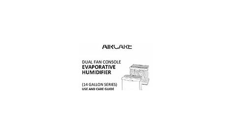 Aircare HD1409 Manuals