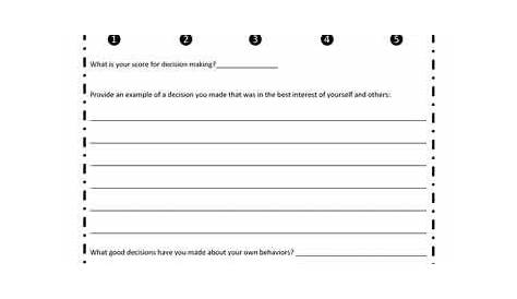 decision worksheet resultinfos | Relationship skills, Social emotional