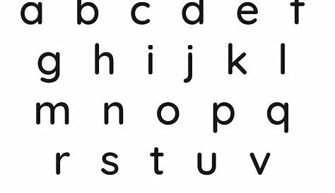 lowercase letters printable