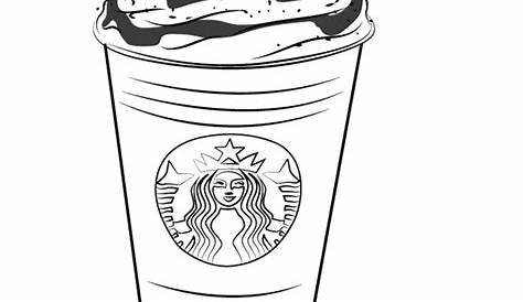 Cup Coffee Starbucks Coloring Page - Free Printable Coloring Pages