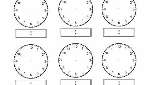 printable clock in sheet