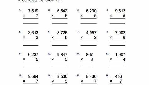 Multiplication And Division Worksheet Template | Mt Home Arts